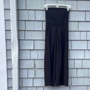 Sans Souci Size XS Strapless Jumpsuit in Black, Wide Leg